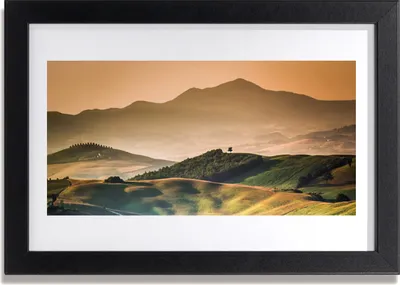 Produktbild von Bild 30x20 MDF-Rahmen Wandkunst Feld Gebirge Landschaft
