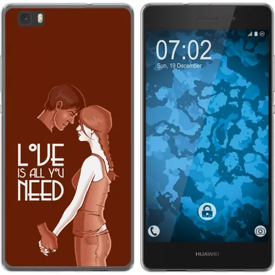 Produktbild von PhoneNatic Case kompatibel mit Huawei P8 Lite 2015 (1.Gen.) Silikon-Hülle in Love M3