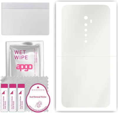 Produktbild von apgo Rückseite Schutzfolie, Matt, kompatibel mit Oppo Reno2, Hinten Hydrogel-Displayschutzfolie mit Positionierhilfe, kratzfest, einfache Montage