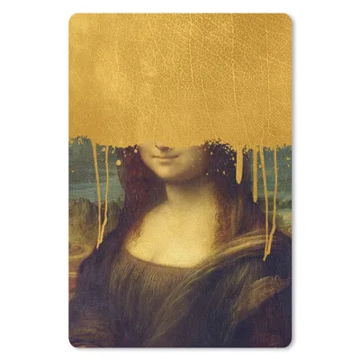 Produktbild von MuchoWow® Mauspad Mousepad Mona Lisa - Da Vinci - Gold 18x27 cm - Mousepads - Maus Mat - Pad - Mausunterlage