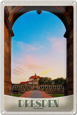 Produktbild von Blechschild Reise 20x30cm Dresden Deutschland Garten Architektur