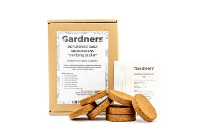 Obrázok produktu pre Gardners "Grow Your Own" Microgreens Refill Kit L, 7 tabliet kokosových semien