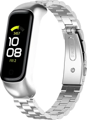 Produktbild von Strap-it Samsung Galaxy Fit 2 Stahlarmband (Silber)