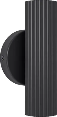 Produktbild von EGLO Wandlampe Portillo, Wandleuchte innen, Wohnzimmerlampe mit Uplight und Downlight, Wandstrahler aus Metall in Schwarz, GU10 Fassung