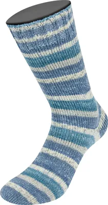 Produktbild von Lana Grossa - Meilenweit 100g Denim Mix Blue 4660 ecru hellblau taubenblau jeans hellgrau grau