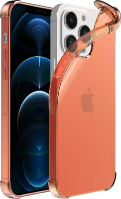 Produktbild von Smartphonica iPhone 12/12 Pro  transparente stoßfeste Silikonhülle mit Bumper - Rot
