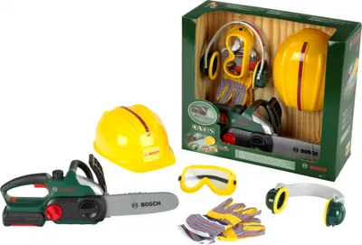 Produktbild von Theo Klein Bosch chain saw ii + helmet + work gloves, Spielset, Bau, Junge, 3 Jahr(e), AA