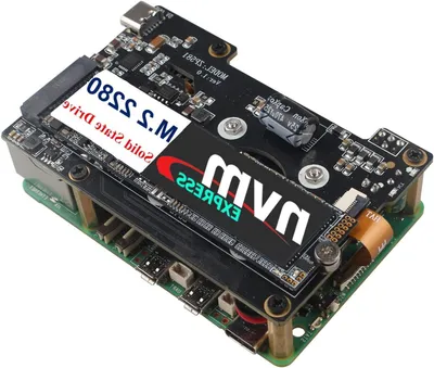 Productafbeelding van Adapter Board - NVMe HAT - Opslag Uitbreiden - Geïntegreerde Koeling - 2230 2242 2280 - Groen