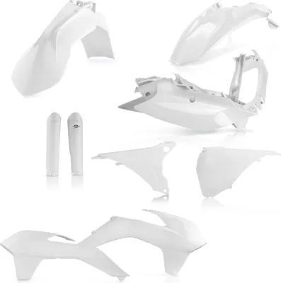 Imagen del producto de Kit de carenado de 10 piezas, color blanco, marca ACERBIS, para KTM