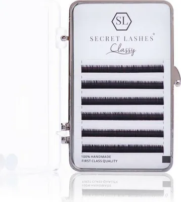 Obrázok produktu pre Secret Lashes | Classy C 0.10 15mm - čierna - polomatná - 6 kusov - mihalnice