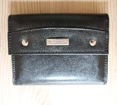 Portemonnaie Geldbörse Brieftasche Leder Schwarz 1915AR
