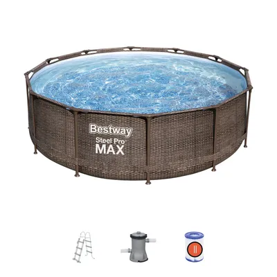 Produktbild von Bazén Bestway® Steel Pro MAX, 56709, vzor ratan, 366x100 cm