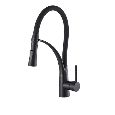 Immagine prodotto di Rubinetto da cucina, girevole a 360 gradi, aeratore estraibile, nero opaco