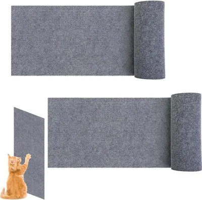 Immagine prodotto di Set da 2 tiragraffi per gatti, 100 x 40 cm, elementi da parete, resistenti ai graffi, strisce per gatti, protezione per porte e tiragraffi, grigio.