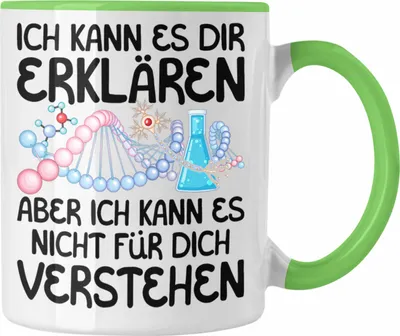 Produktbild von Trendation - Biologie Geschenk Tasse Lustiger Spruch Geschenkidee für Biologen Kaffeetasse Becher (Grün)