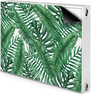 Produktbild von Magnet Heizung Verkleidung Abdeckung Heizung Heizkörperabdeckung 90x60 cm  - Monstera, Blatt