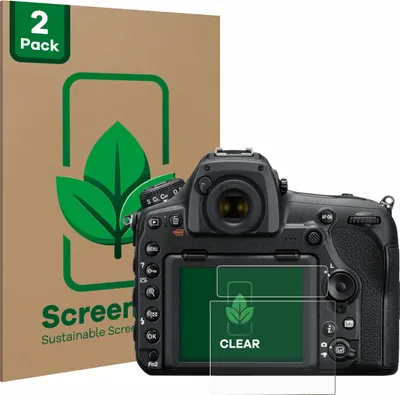 Produktbild von 2x ScreenLeaf Schutzfolie für Nikon D850 nachhaltiger Displayschutz Display Schutz Folie Klar Transparent