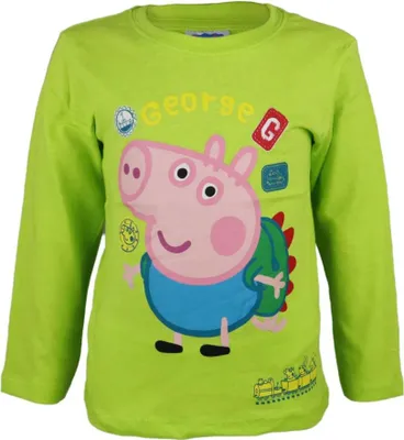 Produktbild von Peppa Wutz George Jungen Kinder langarm T-Shirt – Grün / 92