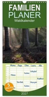 Produktbild von Familienplaner 2027 - Waldkalender mit 5 Spalten (Wandkalender, 21 x 45 cm) CALVENDO