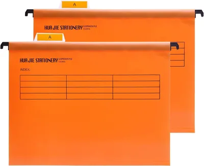 Image de Dossiers suspendus format Foolscap, en plastique, lot de 12, dimensions 41 x 25 cm, avec intercalaires pour l'archivage