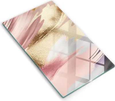Produktbild von Abdeckung Glas - Küchenabdeckung - 30x52 cm - Abdeckplatte - Pastellflecken
