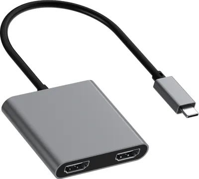 Produktbild von Rolio USB C zu HDMI, Dual HDMI Adapter, 2x HDMI 4K, , Funktioniert mit allen USB-C Geräten wie Macbook Pro / Air / iPad Pro / Galaxy / HP / Dell / Lenovo / Universal