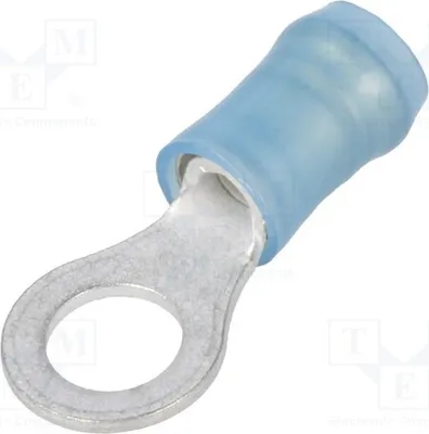 Productafbeelding van 2x Kabelklem: Ring M5, aansluiting 1÷2,5mm², Ø: 5,3mm, geïsoleerd, artikelnummer 130094, geïsoleerd