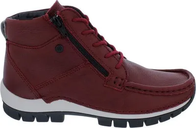 Produktbild von Wolky Boost Bootie 0474030-553, Tresor - Glattleder, Cherry red (rot), Schnürung u. Reißverschl. 42