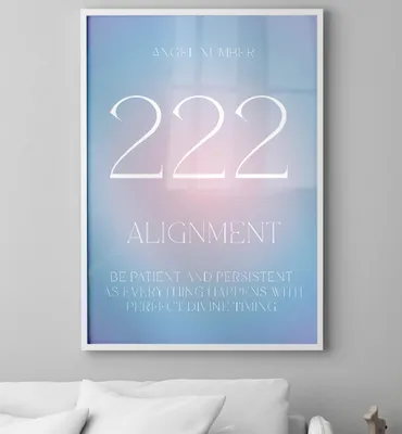 Produktbild von Poster Aura Engelszahlen 222 Ausrichtung, groesse_poster:40x50 cm, groesse_rahmen:schwarz 40x50 cm