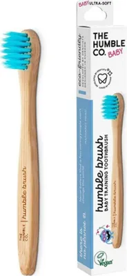 Produktbild von Humble Bambuszahnbürste für Baby Blau