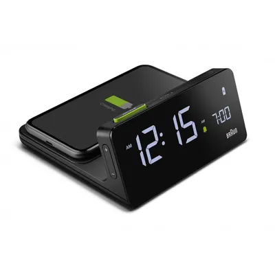 Zdjęcie produktu dla Braun - Budzik LCD ze stacją ładującą Qi - BC21BEU