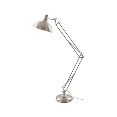 Produktbild von Lindby Stehleuchte Leia, silber, Metall, 180cm, drehbar, E27