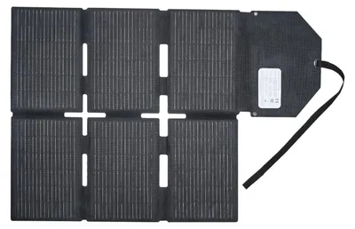 Obrázok produktu pre 60 W skladateľná solárna nabíjačka, 16BB N-typ monokryštalický solárny panel s účinnosťou 24 %, ľahká prenosná s výstupom MC4, porty typu C, USB-A a DC pre napájacie stanice, kempovanie, turistiku