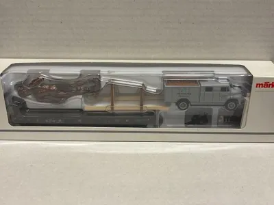 Produktbild von MÄRKLIN H0 Flachwagen + Statue + LKW Strassacker Kunstgiesserei 48007 Museum 07