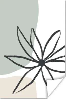 Produktbild von MuchoWow® Poster Blume - Pastell - Minimalismus 40x60 cm - Plakate für die Wand - Poster Babyzimmer