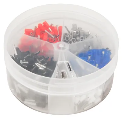 Immagine prodotto di Assortimento di puntalini McPower, 0,5-2,5 mm², isolati, barattolo per shaker, 400 pezzi