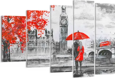 Produktbild von Bild auf Leinwand - Leinwandbild - London Architektur big ben - 150x100cm - Wand Bild - Wanddeko - Leinwanddruck - Bilder - Kunstdruck - Wanddekoration - Leinwand bilder - Wandkunst - EG150x100-3153