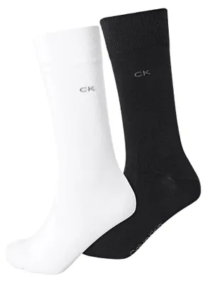 Produktbild von Calvin Klein - Socken für Herren NA689 (43 EU - 47 EU) (Weiß/Schwarz)