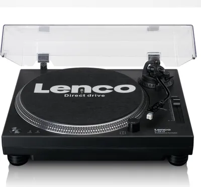 Produktbild von Lenco L-3818BK - Plattenspieler mit Direktantrieb - DJ Plattenspieler - Pitch Control - 33 und 45 U/min - Stereo Vorverstärker - USB - RCA Line-Out - Digitalisierung via PC - Schwarz