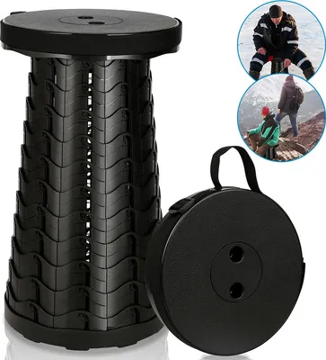 Produktbild von Jopassy Tragbarer Klappstuhl Campingstuhl Blumenhocker Klapphocker Bistrostuhl，Schwarz