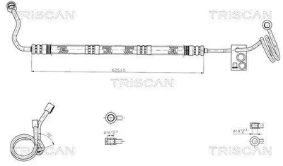 Produktbild von TRISCAN 8516 29048 Servoleitung für AUDI A6 Avant (4B5, C5) von Hydraulikpumpe nach Lenkgetriebe