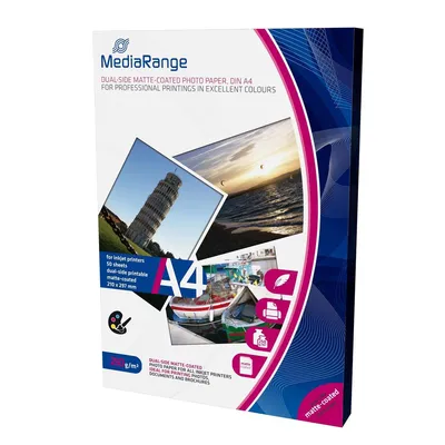Image de MediaRange Foto Papier mat couché A4 250g 50 Blatt Dual