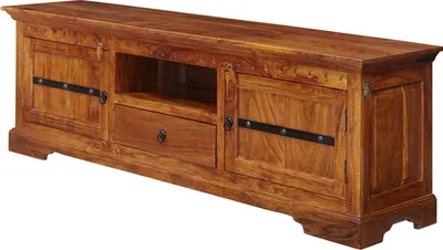 Image de MASSIVMOEBEL24 | Meuble TV 170x40 Acacia laqué Miel OXFORD #0324