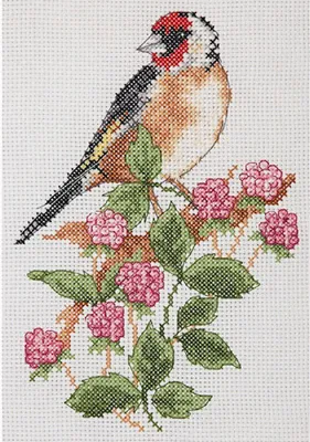 Zdjęcie produktu dla Zestaw do haftu krzyżykowego "Szczygieł i jagody", wzór liczony, 16x23cm