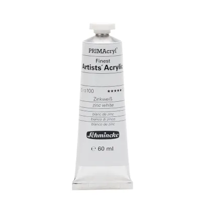 Produktbild von Zinkweiss - 60ml PRIMAcryl Acrylfarbe Schmincke 13 100 011