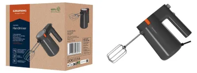 Produktbild von GRUNDIG HM 5320 Handmixer: 425 W, 5 Geschwindigkeitsstufen, Edelstahl-Aufsätze