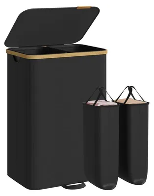 Produktbild von Wäschekorb mit Deckel und abnehmbarem Wäschesack 150 l | Shadesblack | 38,5x52x75cm