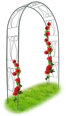 Immagine prodotto di Arco da giardino in metallo per rose e piante rampicanti, dimensioni 153 x 35 x 233 cm