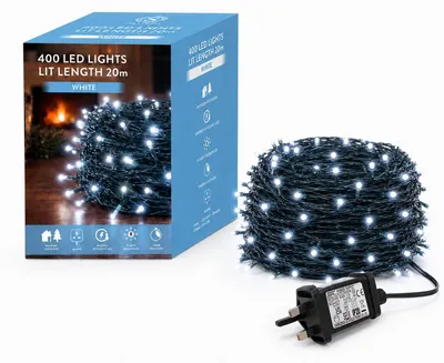 Lichterkette 8 Modi Timer grünes Kabel für Innen & Außen