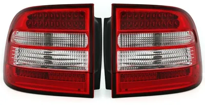 Productafbeelding van LED achterlichten, rood-wit, voor Porsche Cayenne 9PA, modeljaren 2002-2007